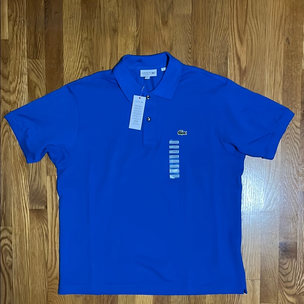 Lacoste Blue Polo Shirt Classic Short-Sleeve. Beautiful blue.